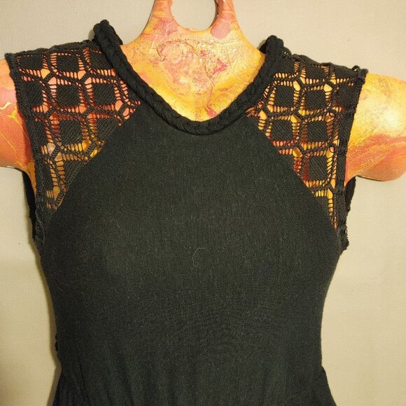 Free People Open Back Dress Black Extra Small FLAW - Picture 2 of 9